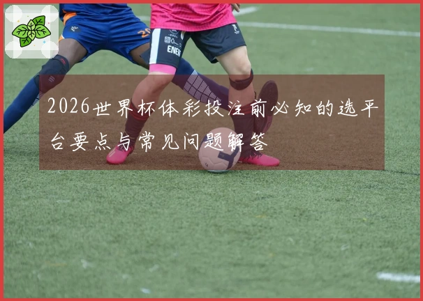 2026世界杯体彩投注前必知的选平台要点与常见问题解答